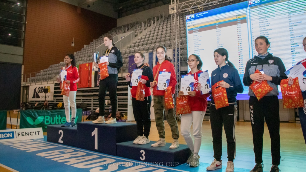 Siegerehrung im Osijek Fencing Cup